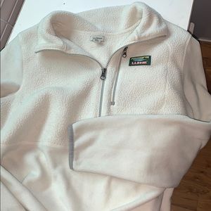 White LL Bean sherpa/ fleece